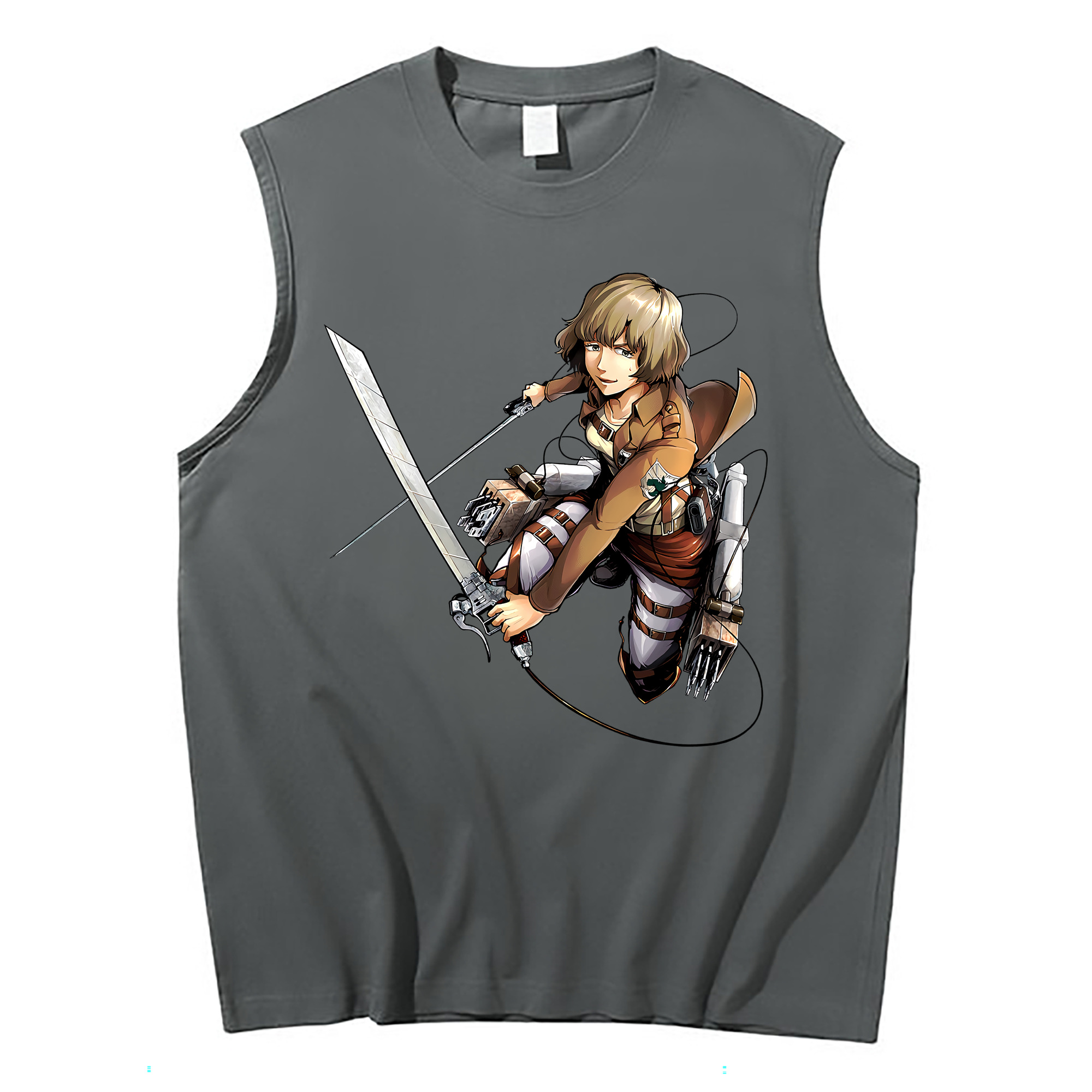 （画像用） 進撃の巨人 ヒツチ Attack on Titan Hitch コットン100％タンクトップ（フロントプリント）